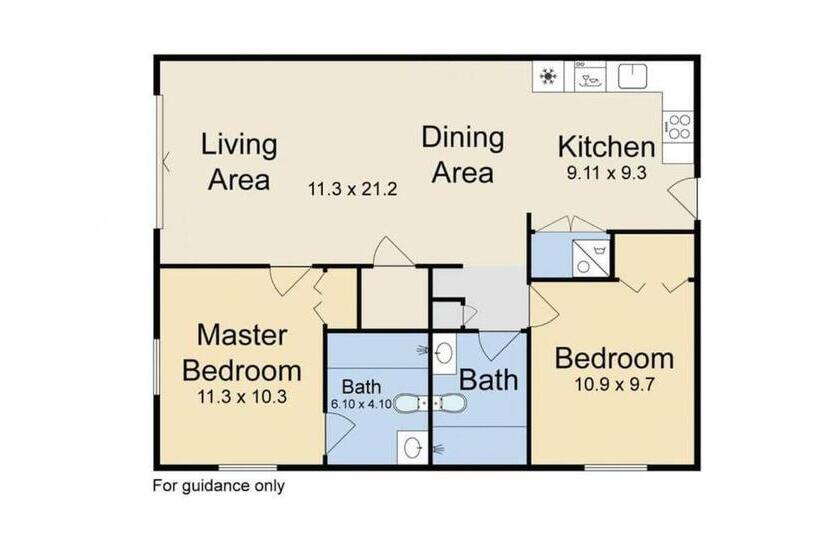 침실 2개 아파트, 5 Stars Peaceful Condo 7 Min Walk To The Beach