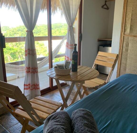 Deluxe-huone Merinäkymä Parveke, La Aldea Zipolite