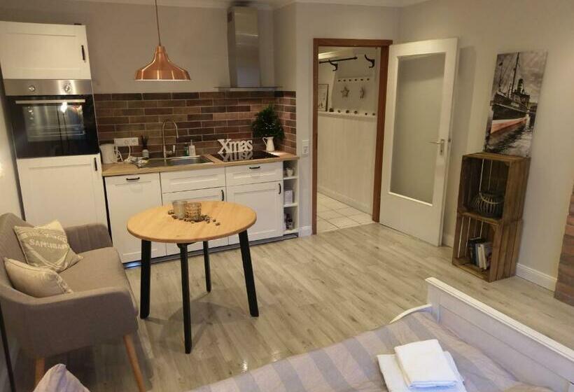 חדר דלוקס עם מרפסת, Apartment Strandkorb