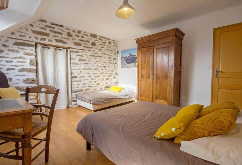 חדר סטנדרט לשלושה, Les Jardins De Coët Kra