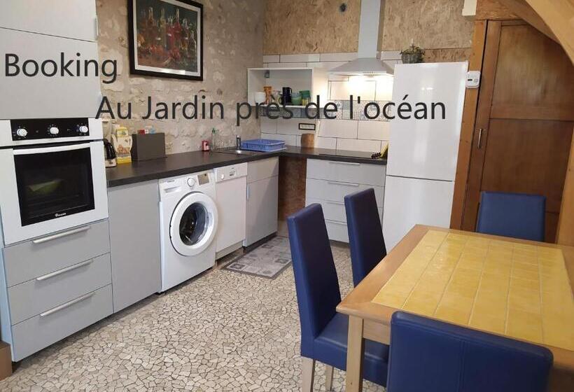 带1个卧室带花园景观的公寓, Au Jardin Près De L Ocean