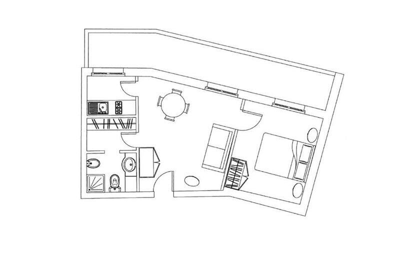 1 Bedroom Apartment Lake View, Torbole Apart