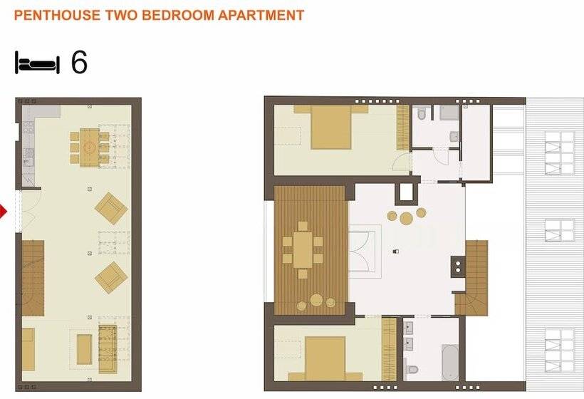 Apartamento Ático 2 Quartos, Downtown Suites Kodanská