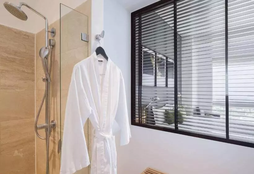 キングサイズベッド、ビュー付きデラックスルーム, The Paragon Hotel Mexico Santa Fe By Accor