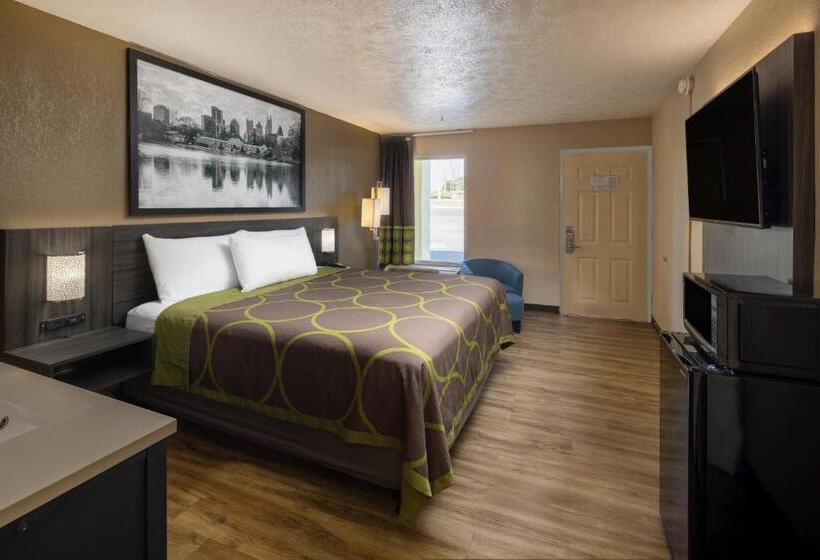 장애인을 위한 킹사이즈 침대 스탠다드 룸, Super 8 By Wyndham Mcdonough Ga