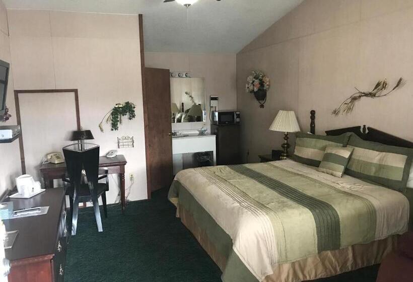 חדר דחוקס עם מיטת קינג, Longhouse Lodge Motel