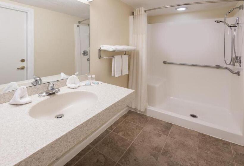 适合残疾人士使用的带超级大床的标准间, Grove City Travel Inn Columbus South