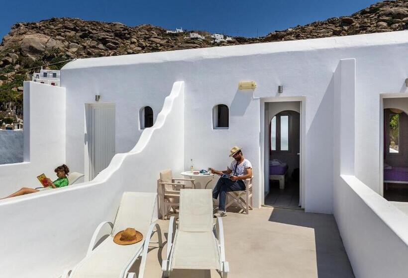 غرفة ديلوكس مطلّة علي البحر مزوَّدة بشُرفة, Alexandra Mykonos Port