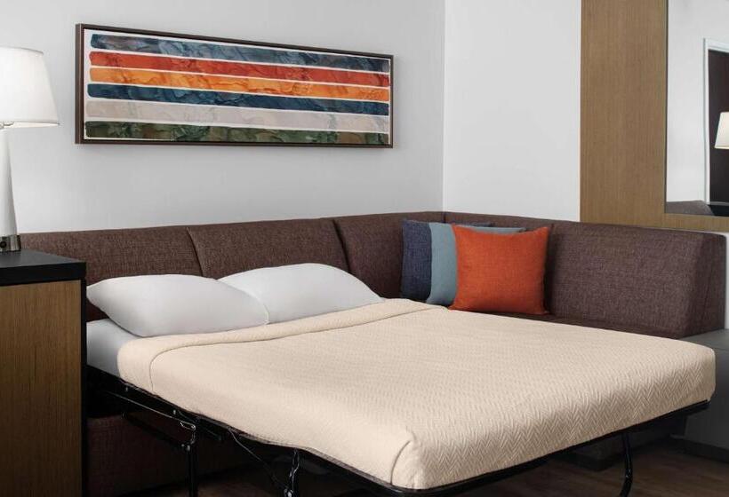 带大床的标准工作室, Hyatt House Raleigh North Hills