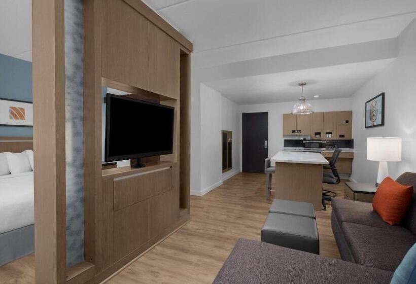 带大床的标准工作室, Hyatt House Raleigh North Hills