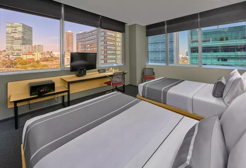 ２ダブルベッドのスタンダードルーム, City Express Plus by Marriott Ciudad de México Santa Fe