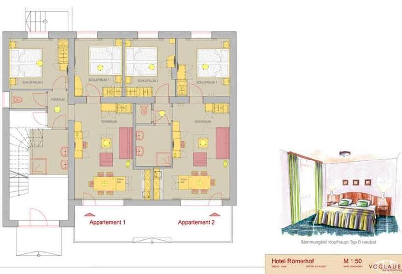 דירת 2 חדרים עם טרסה, Römerhof