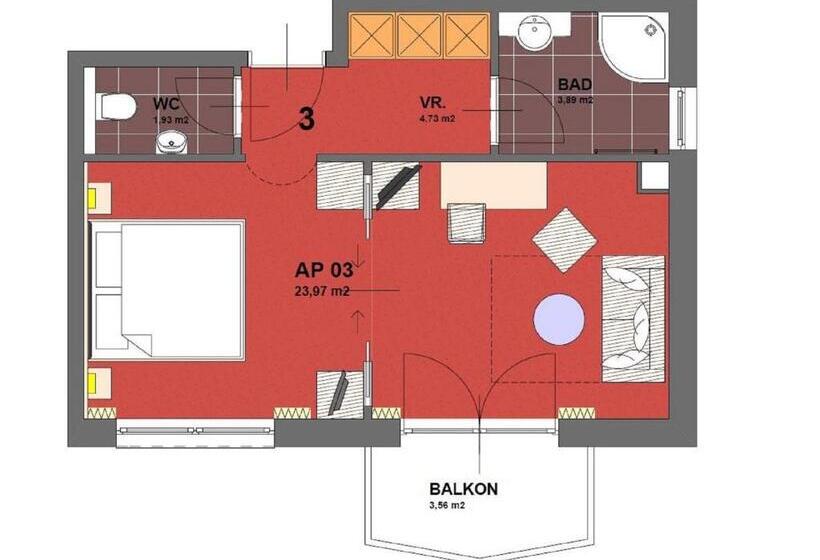 סוויטה עם מרפסת, Römerhof