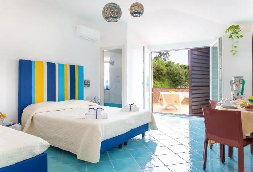 Deluxe-huone Merinäkymä Parveke, Villa Fontana Limite