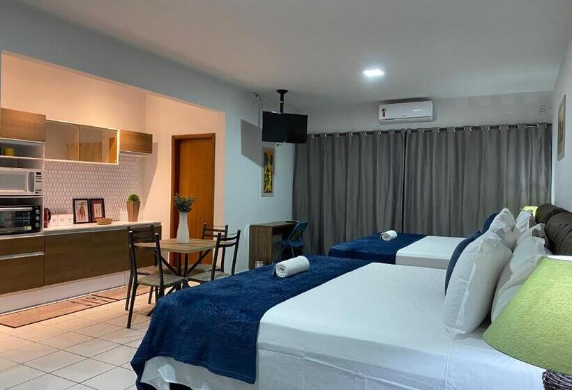 חדר דלוקס עם מיטת קינג, B & A Suites Inn Hotel   Quarto Luxo Safira