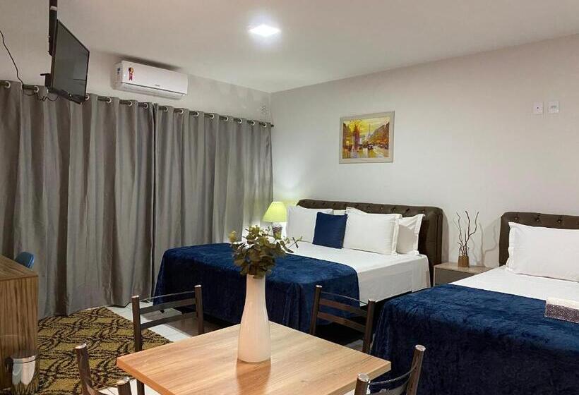 חדר דלוקס עם מיטת קינג, B & A Suites Inn Hotel   Quarto Luxo Safira