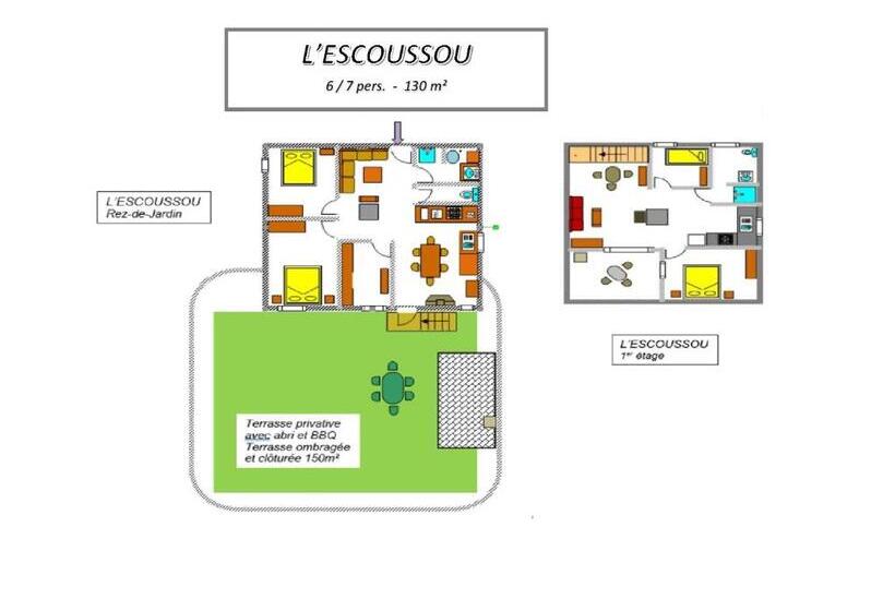 ４ベッドルームハウス, Gîte L Escoussou Au Calme, 6p, 4ch, 130m2, Charme Et Nature, Piscine Chauffée, Sud Ardèche