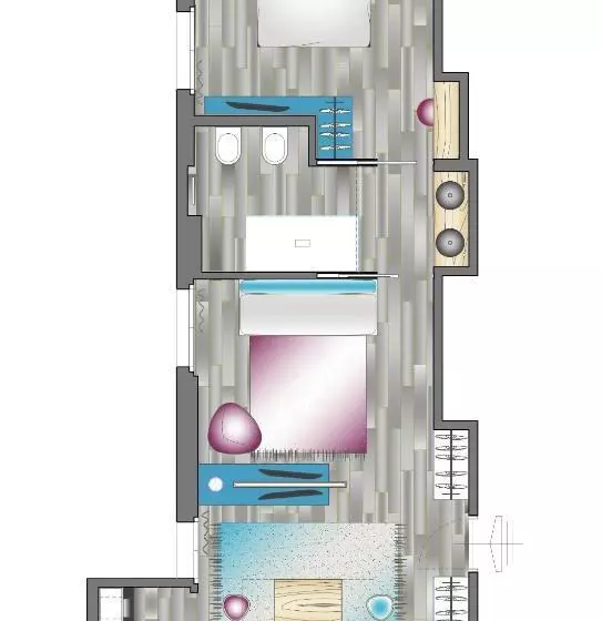 2ベッドルームアパートメント, Design Hotel Astra B&b