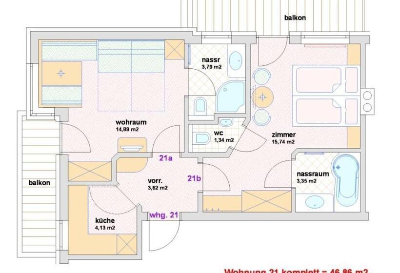 דירת חדר סופריור, Appartement Hotel Garni Matthäuserhof