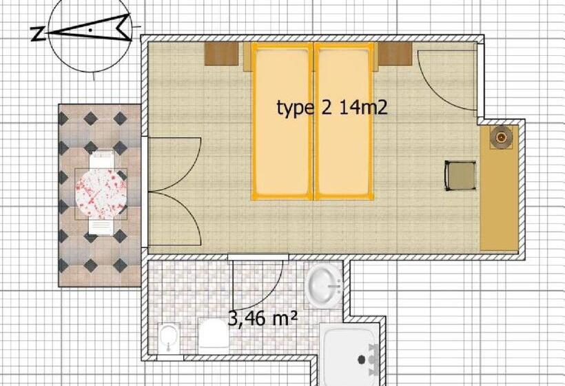 اتاق استاندارد با بالکن, La Brezza Frontemare
