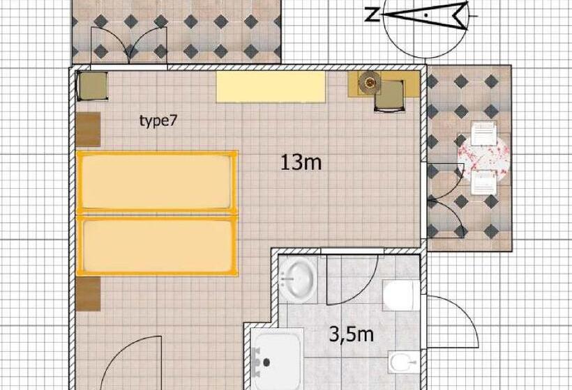 اتاق استاندارد با بالکن و چشم‌انداز دریا, La Brezza Frontemare
