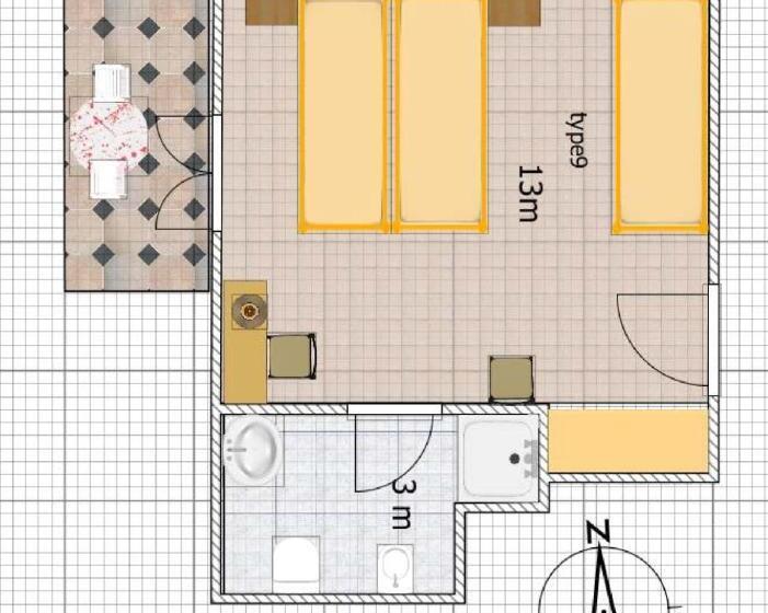 اتاق استاندارد سه نفره با چشم‌انداز کنار دریا, La Brezza Frontemare
