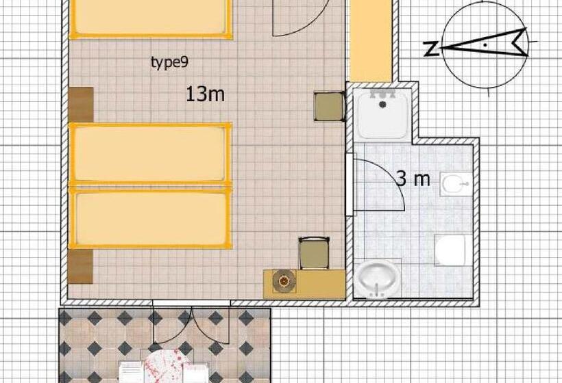 اتاق استاندارد سه نفره با چشم‌انداز کنار دریا, La Brezza Frontemare