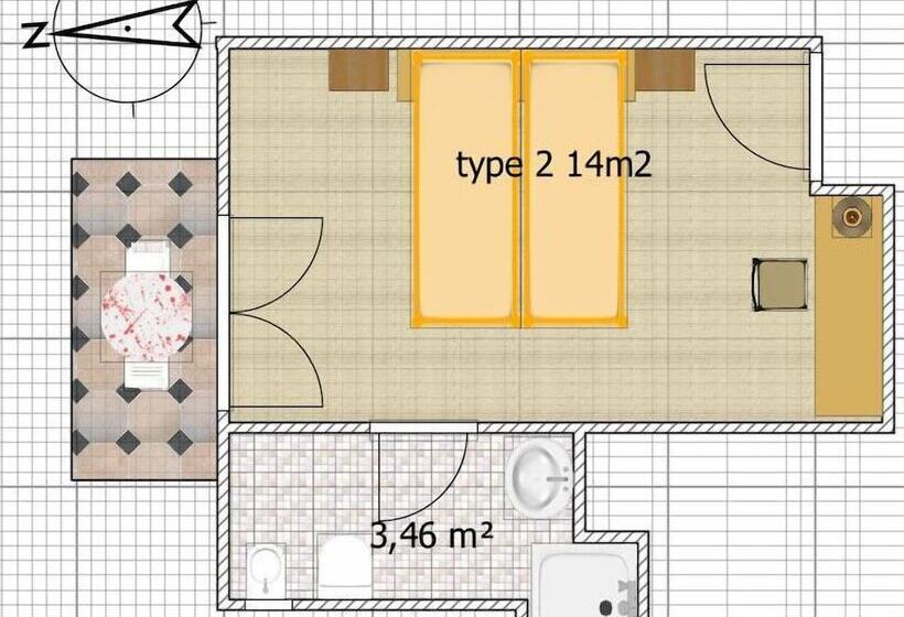 اتاق استاندارد با بالکن, La Brezza Frontemare