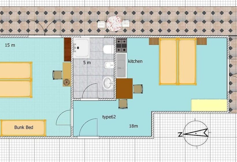 آپارتمان 2 خوابه با چشم‌انداز دریا, La Brezza Frontemare