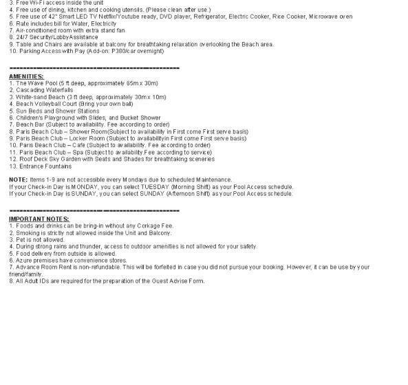 Suite Vista Piscina, Azure Urban Residences