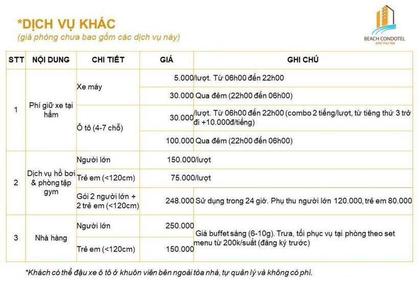 Chambre Standard, Beach Condotel Apec Phú Yên