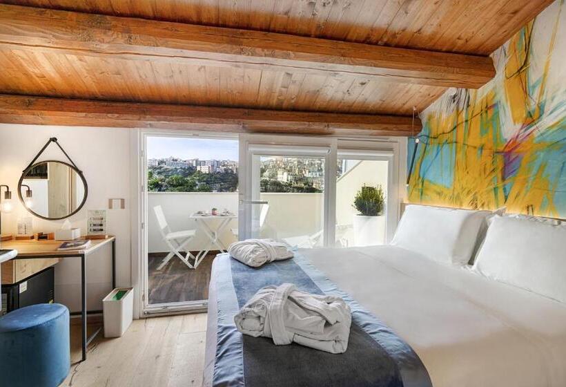 标准间带阳台, Dimora Bonafede Ibla Design Rooms