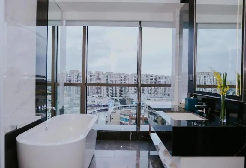 キングサイズベッドのデラックスルーム, Hyatt Centric Lakeside Ningbo