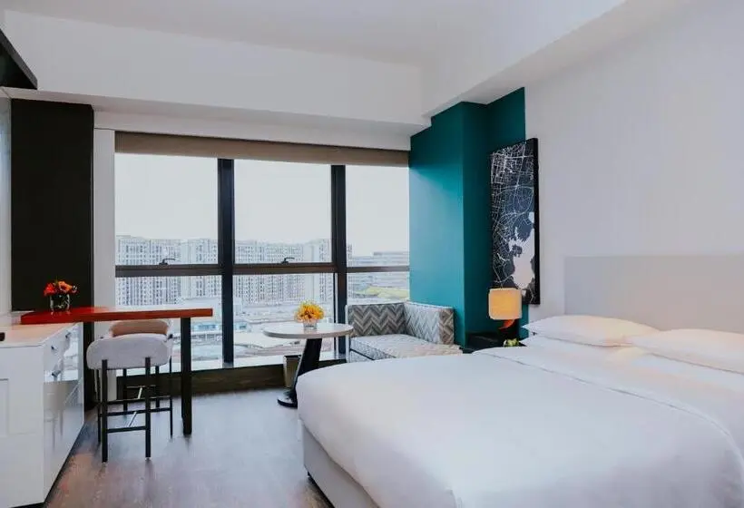 キングサイズベッドのデラックスルーム, Hyatt Centric Lakeside Ningbo