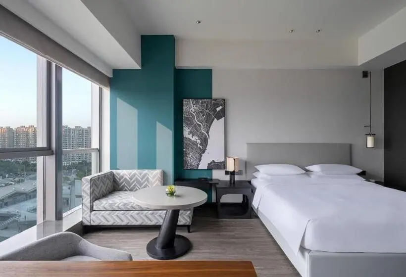 キングサイズベッドのスタンダードルーム, Hyatt Centric Lakeside Ningbo