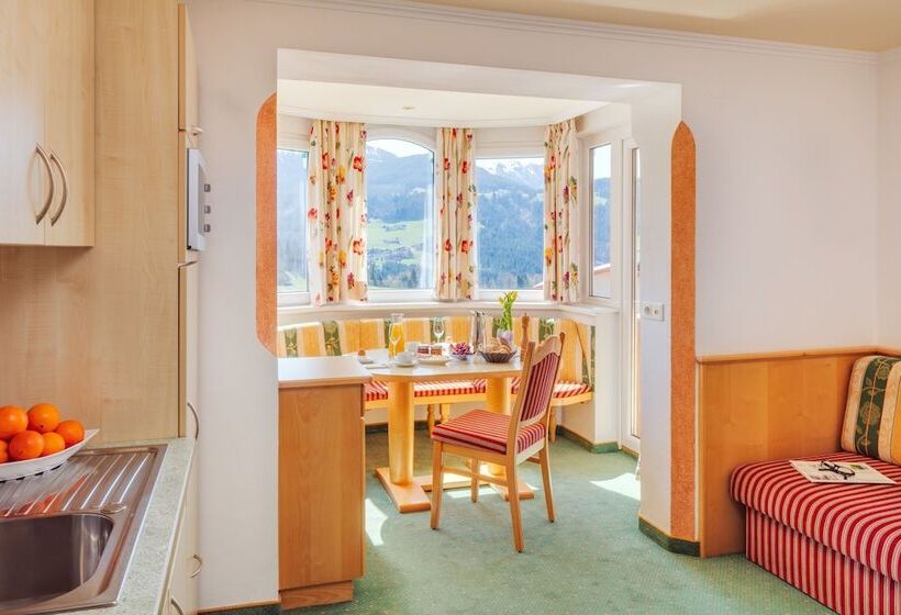 2人卧室家庭公寓, Apparthotel Talhof, Restaurant, Pool Und Spa