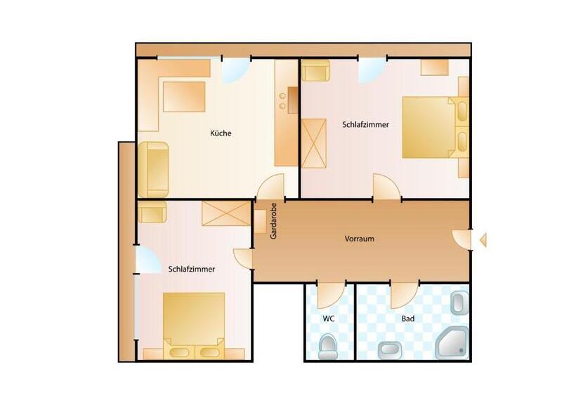 דירת שני חדרים, Frühstückspension Anja