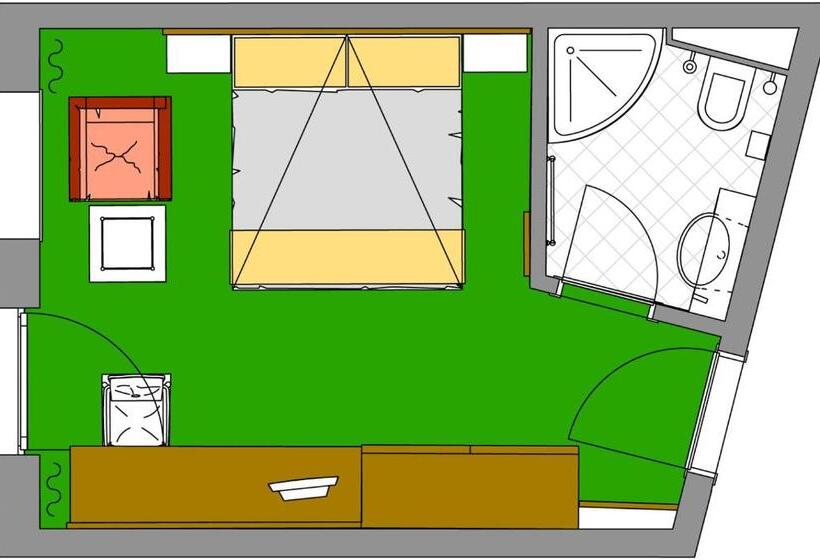 חדר קומפורט, Berghotel Alpenklang