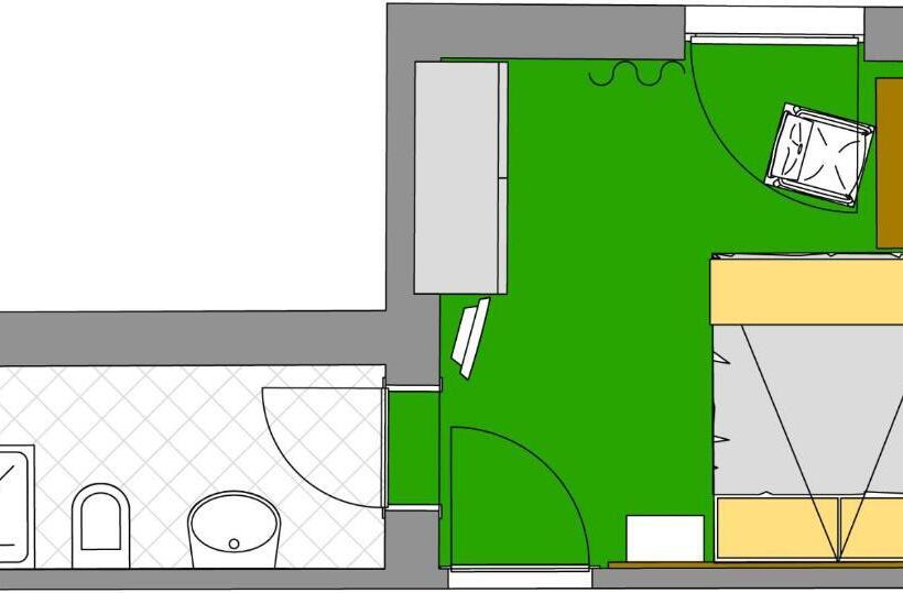 חדר סטנדרט יחיד, Berghotel Alpenklang