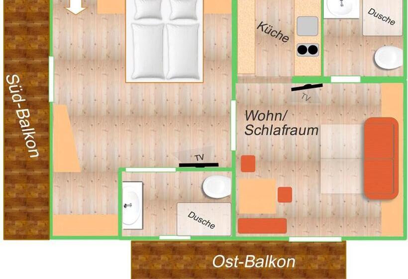 1 Bedroom Apartment Lake View, Sonnenhof Walchsee