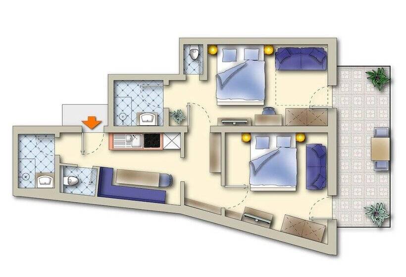 Семейный Номер, Central Hotel & Apart Mit Landhaus Central