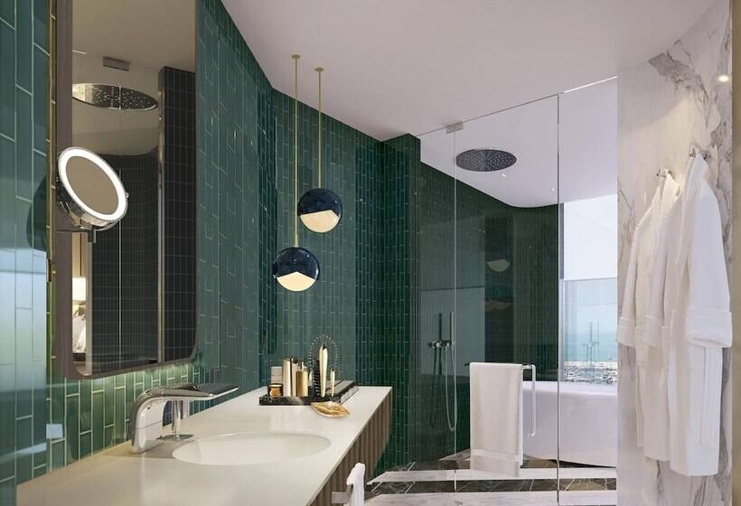 اتاق استاندارد با بالکن و چشمانداز دریا, W Dubai   Mina Seyahi