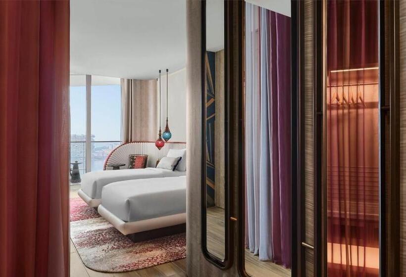 اتاق استاندارد با بالکن و چشمانداز دریا, W Dubai   Mina Seyahi