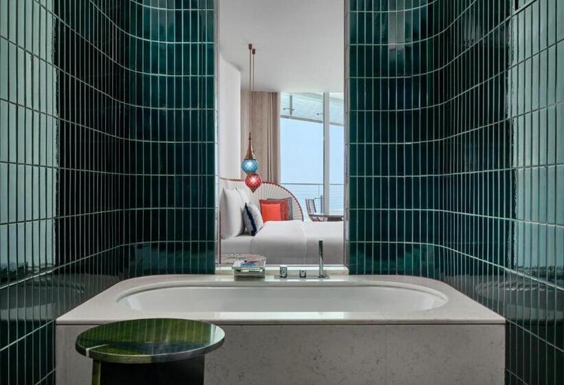 اتاق استاندارد با بالکن و چشمانداز دریا, W Dubai   Mina Seyahi