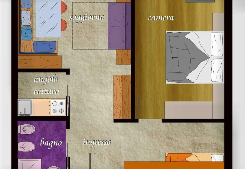 شقة بغرفة نوم واحدة, Residence Kristall  Fiemme Holidays