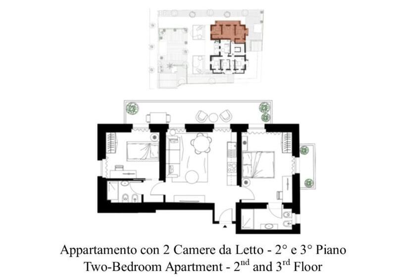 Апартаменты 2 Спальни, Elegance Riccione