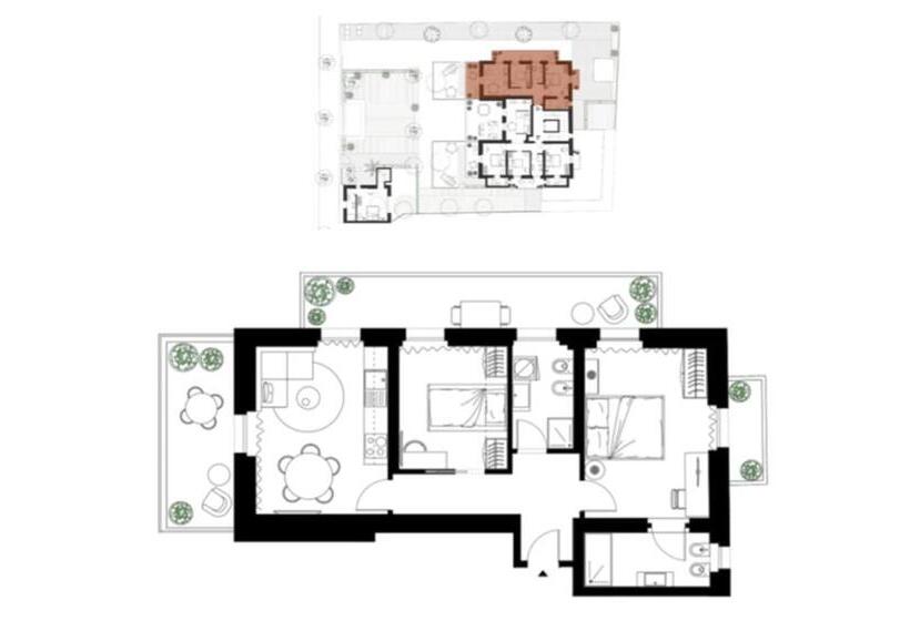 Апартаменты 1 Спальня с Балконом, Elegance Riccione