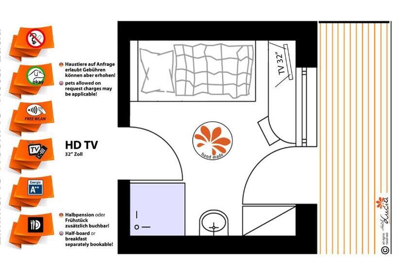 غرفة قياسية فردية, Lucia 3 Sterne Superior