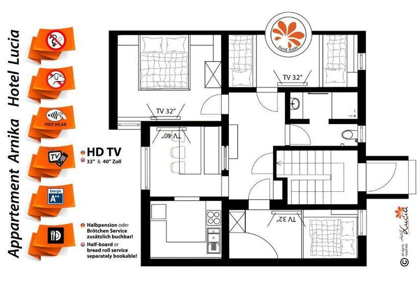 شقة 3 غرف, Lucia 3 Sterne Superior