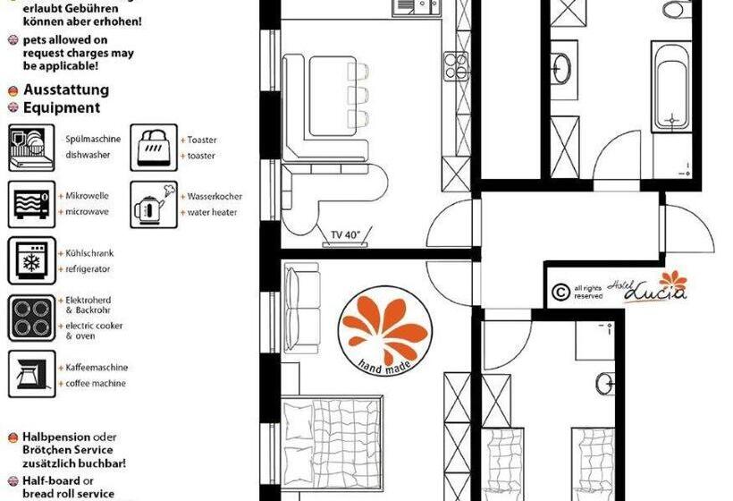 شقة غرفتين, Lucia 3 Sterne Superior